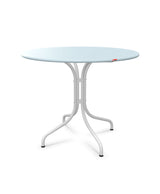 Schaffner St. Moritz Table repas fixe Ø90cm Bleu Pastel 51 Blanc 90 