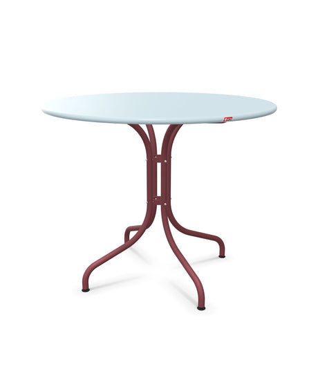 Schaffner St. Moritz Table repas fixe Ø90cm Bleu Pastel 51 Bordeaux 38 