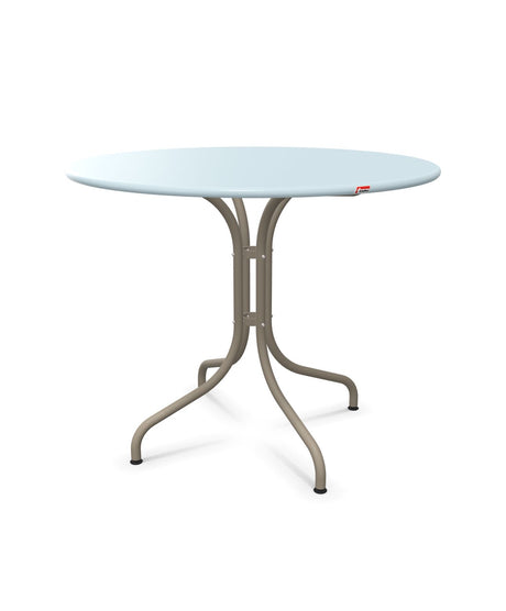 Schaffner St. Moritz Table repas fixe Ø90cm Bleu Pastel 51 Champagne 85 