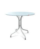 Schaffner St. Moritz Table repas fixe Ø90cm Bleu Pastel 51 Galvanisé à chaud 02 