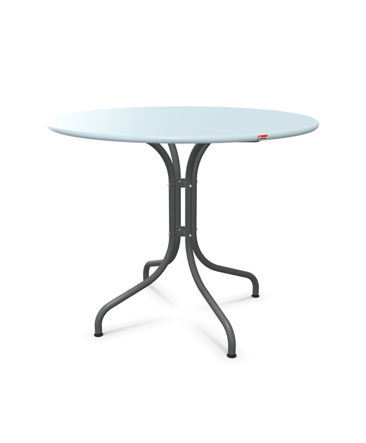 Schaffner St. Moritz Table repas fixe Ø90cm Bleu Pastel 51 Graphite 73 