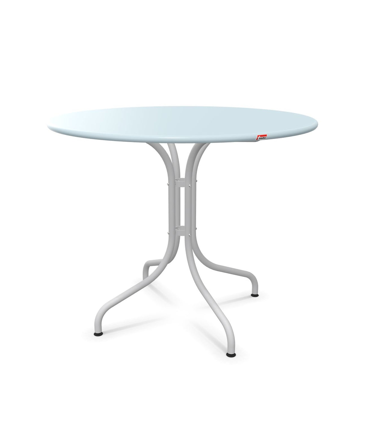 Schaffner St. Moritz Table repas fixe Ø90cm Bleu Pastel 51 Gris Argent 78 
