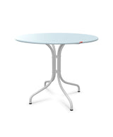 Schaffner St. Moritz Table repas fixe Ø90cm Bleu Pastel 51 Gris Argent 78 