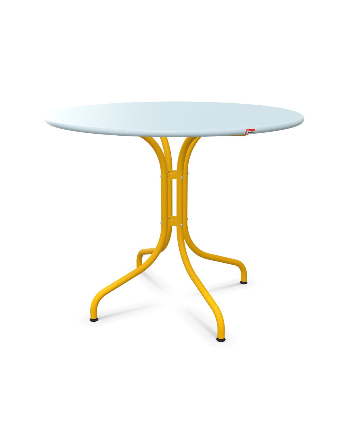 Schaffner St. Moritz Table repas fixe Ø90cm Bleu Pastel 51 Jaune 11 