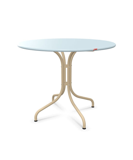 Schaffner St. Moritz Table repas fixe Ø90cm Bleu Pastel 51 Marron Pastel 83 