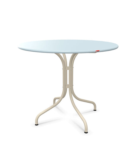 Schaffner St. Moritz Table repas fixe Ø90cm Bleu Pastel 51 Sable Pastel 15 