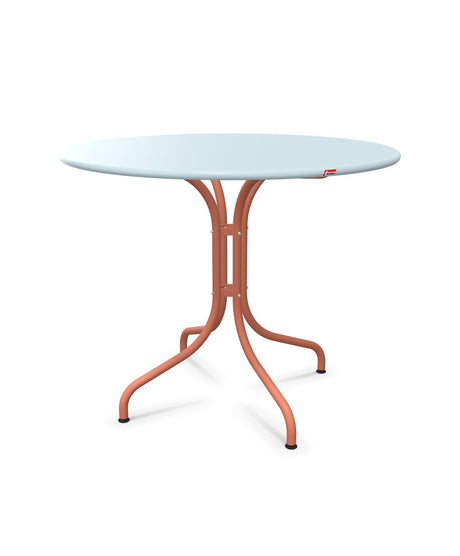 Schaffner St. Moritz Table repas fixe Ø90cm Bleu Pastel 51 Terracotta 84 