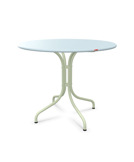 Schaffner St. Moritz Table repas fixe Ø90cm Bleu Pastel 51 Vert Pastel 64 