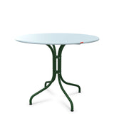 Schaffner St. Moritz Table repas fixe Ø90cm Bleu Pastel 51 Vert Sapin 66 