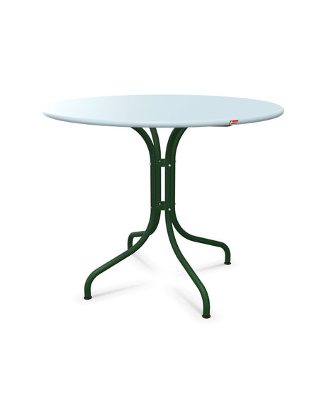 Schaffner St. Moritz Table repas fixe Ø90cm Bleu Pastel 51 Vert Sapin 66 