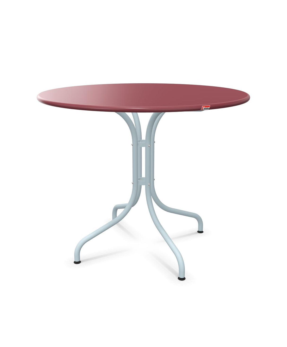 Schaffner St. Moritz Table repas fixe Ø90cm Bordeaux 38 Bleu Pastel 51 