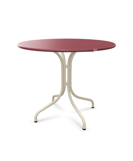 Schaffner St. Moritz Table repas fixe Ø90cm Bordeaux 38 Sable Pastel 15 