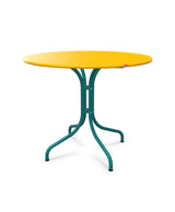 Schaffner St. Moritz Table repas fixe Ø90cm Jaune 11 Bleu Kali 56 