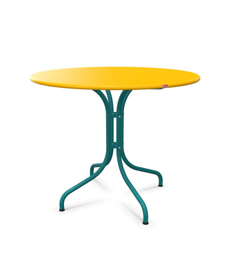 Schaffner St. Moritz Table repas fixe Ø90cm Jaune 11 Bleu Kali 56 