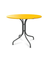 Schaffner St. Moritz Table repas fixe Ø90cm Jaune 11 Graphite 73 