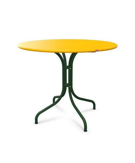 Schaffner St. Moritz Table repas fixe Ø90cm Jaune 11 Vert Sapin 66 