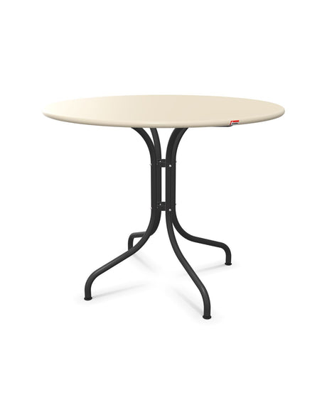 Schaffner St. Moritz Table repas fixe Ø90cm Sable Pastel 15 Anthracite 77 
