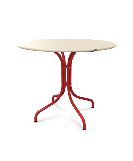 Schaffner St. Moritz Table repas fixe Ø90cm Sable Pastel 15 Rouge 30 