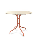 Schaffner St. Moritz Table repas fixe Ø90cm Sable Pastel 15 Terracotta 84 