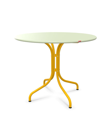Schaffner St. Moritz Table repas fixe Ø90cm Vert Pastel 64 Jaune 11 
