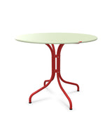 Schaffner St. Moritz Table repas fixe Ø90cm Vert Pastel 64 Rouge 30 