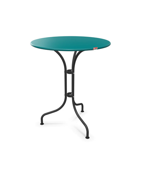 Schaffner St. Moritz Table repas rabattable Ø60cm Bleu Kali 56 Anthracite 77 
