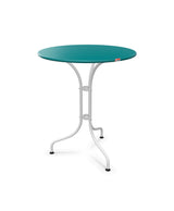 Schaffner St. Moritz Table repas rabattable Ø60cm Bleu Kali 56 Blanc 90 