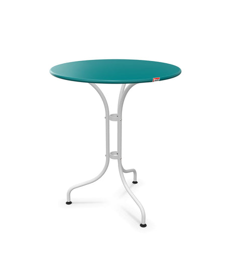 Schaffner St. Moritz Table repas rabattable Ø60cm Bleu Kali 56 Blanc 90 