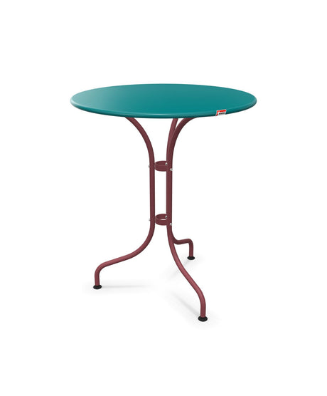 Schaffner St. Moritz Table repas rabattable Ø60cm Bleu Kali 56 Bordeaux 38 