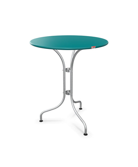 Schaffner St. Moritz Table repas rabattable Ø60cm Bleu Kali 56 Galvanisé à chaud 02 