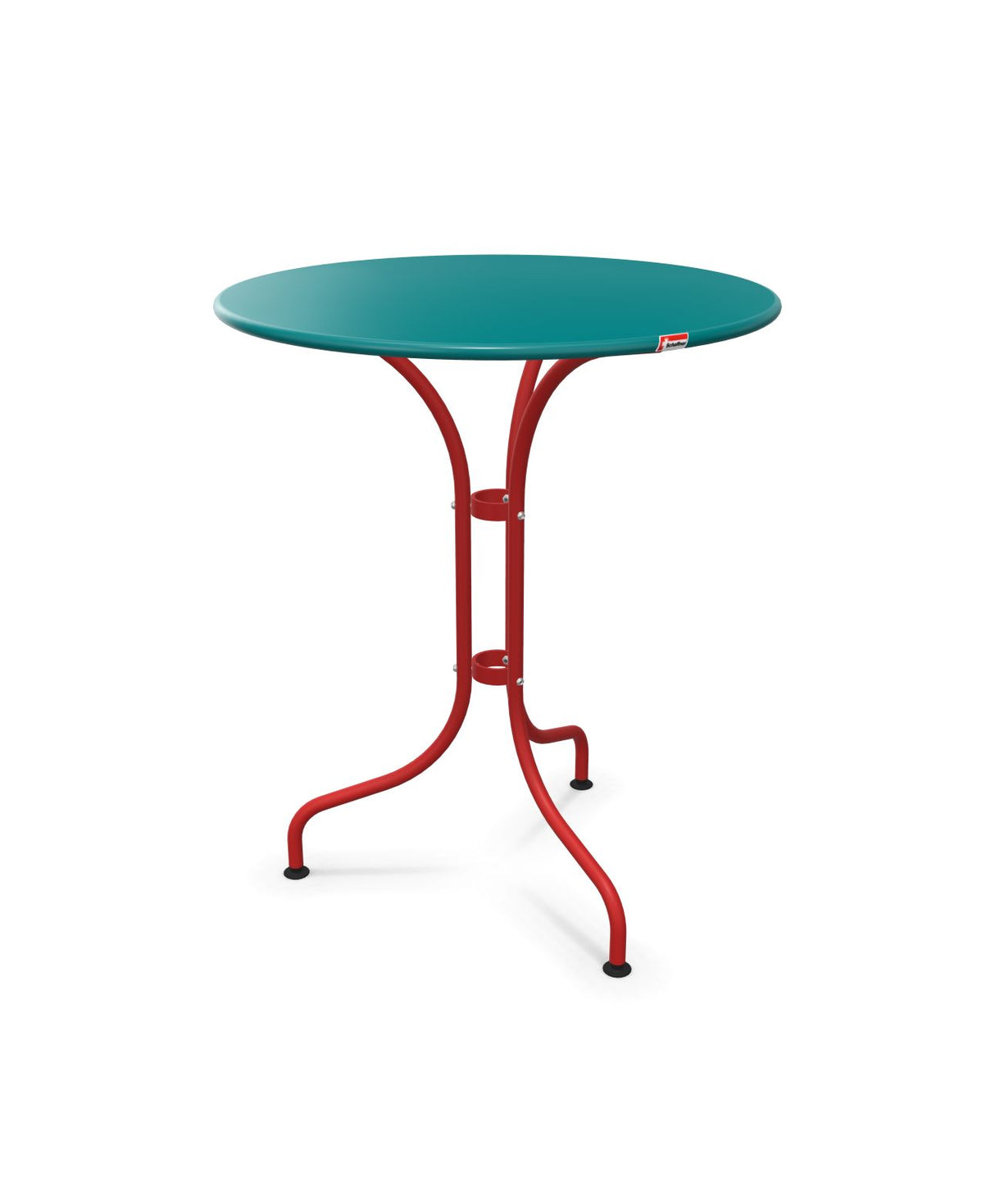 Schaffner St. Moritz Table repas rabattable Ø60cm Bleu Kali 56 Rouge 30 