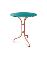 Schaffner St. Moritz Table repas rabattable Ø60cm Bleu Kali 56 Terracotta 84 