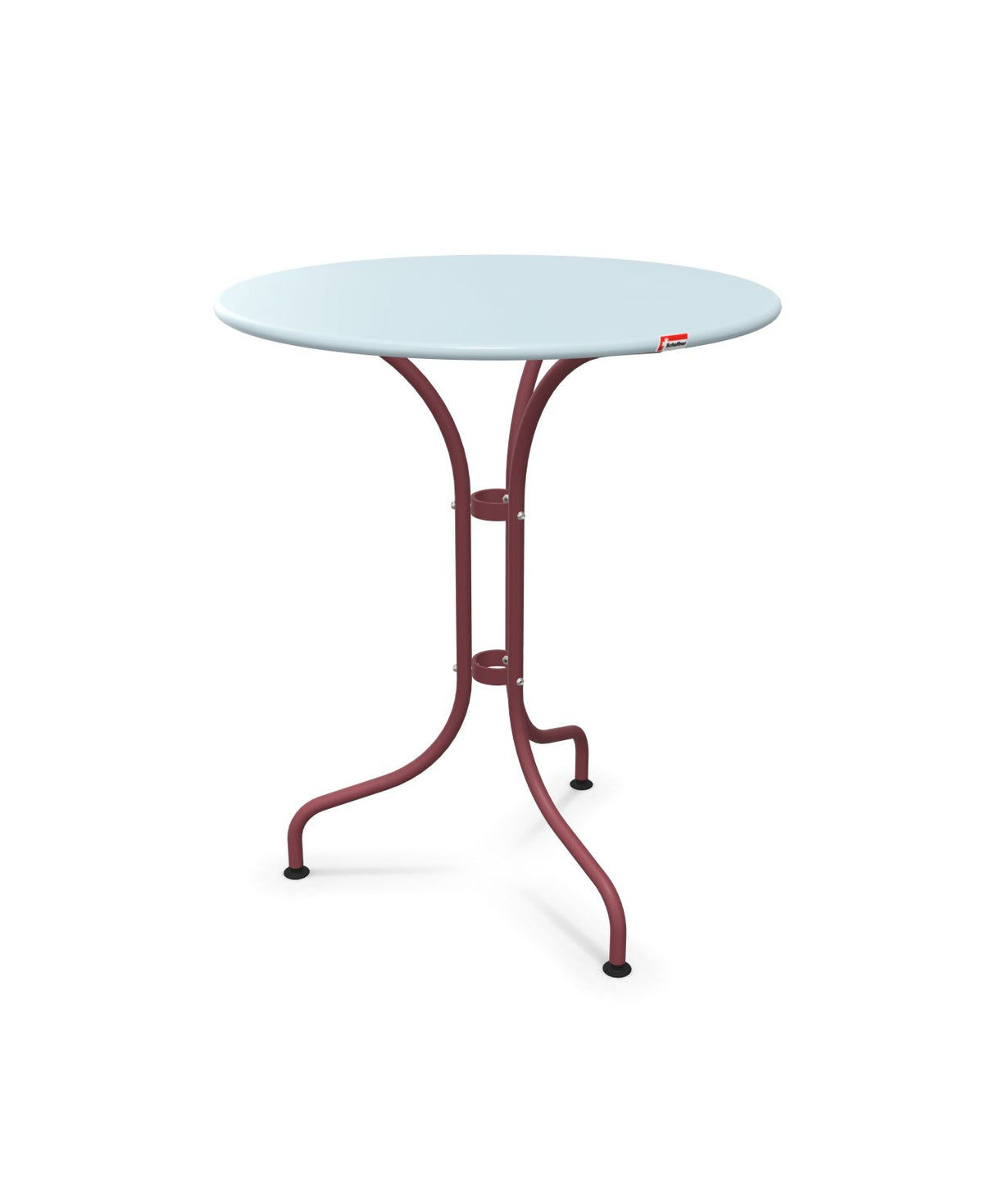 Schaffner St. Moritz Table repas rabattable Ø60cm Bleu Pastel 51 Bordeaux 38 