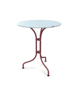 Schaffner St. Moritz Table repas rabattable Ø60cm Bleu Pastel 51 Bordeaux 38 