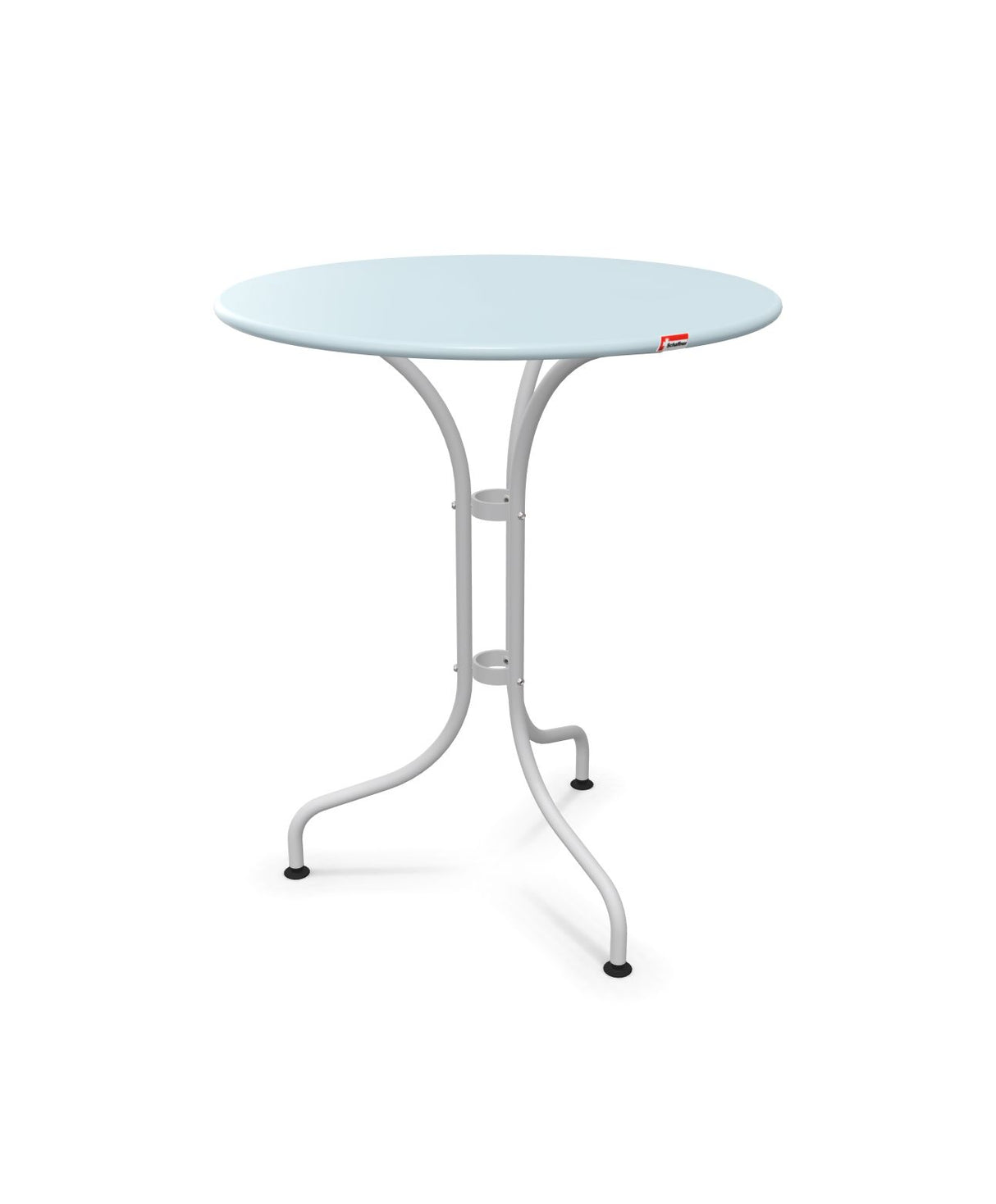 Schaffner St. Moritz Table repas rabattable Ø60cm Bleu Pastel 51 Gris Argent 78 
