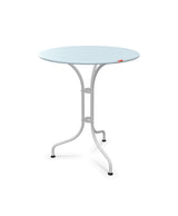 Schaffner St. Moritz Table repas rabattable Ø60cm Bleu Pastel 51 Gris Argent 78 