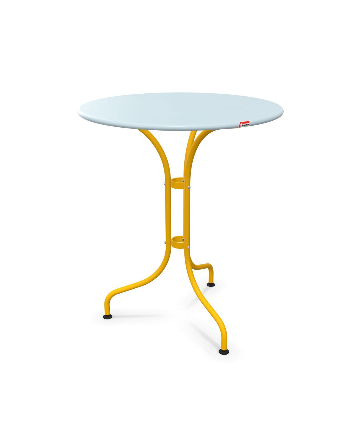 Schaffner St. Moritz Table repas rabattable Ø60cm Bleu Pastel 51 Jaune 11 