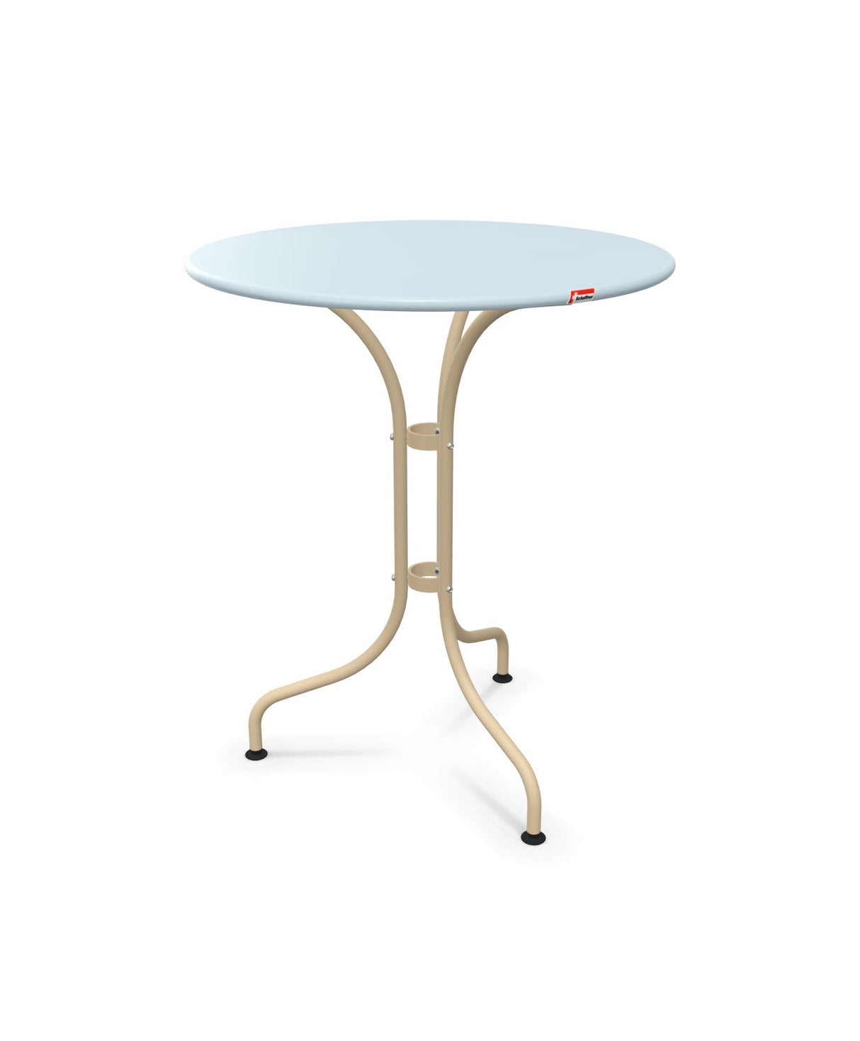 Schaffner St. Moritz Table repas rabattable Ø60cm Bleu Pastel 51 Marron Pastel 83 