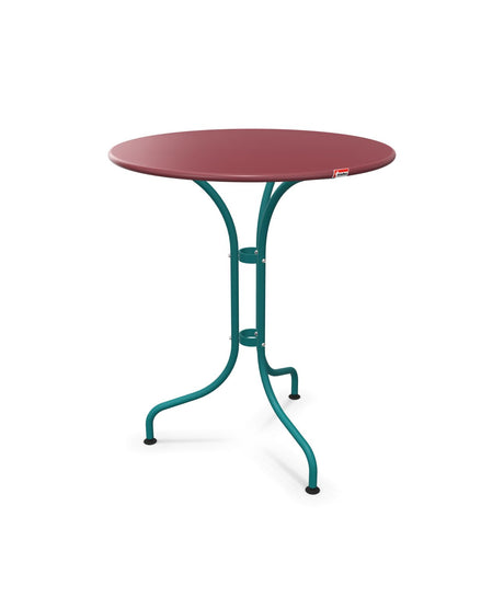 Schaffner St. Moritz Table repas rabattable Ø60cm Bordeaux 38 Bleu Kali 56 