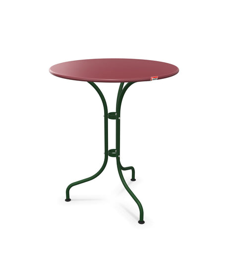 Schaffner St. Moritz Table repas rabattable Ø60cm Bordeaux 38 Vert Sapin 66 