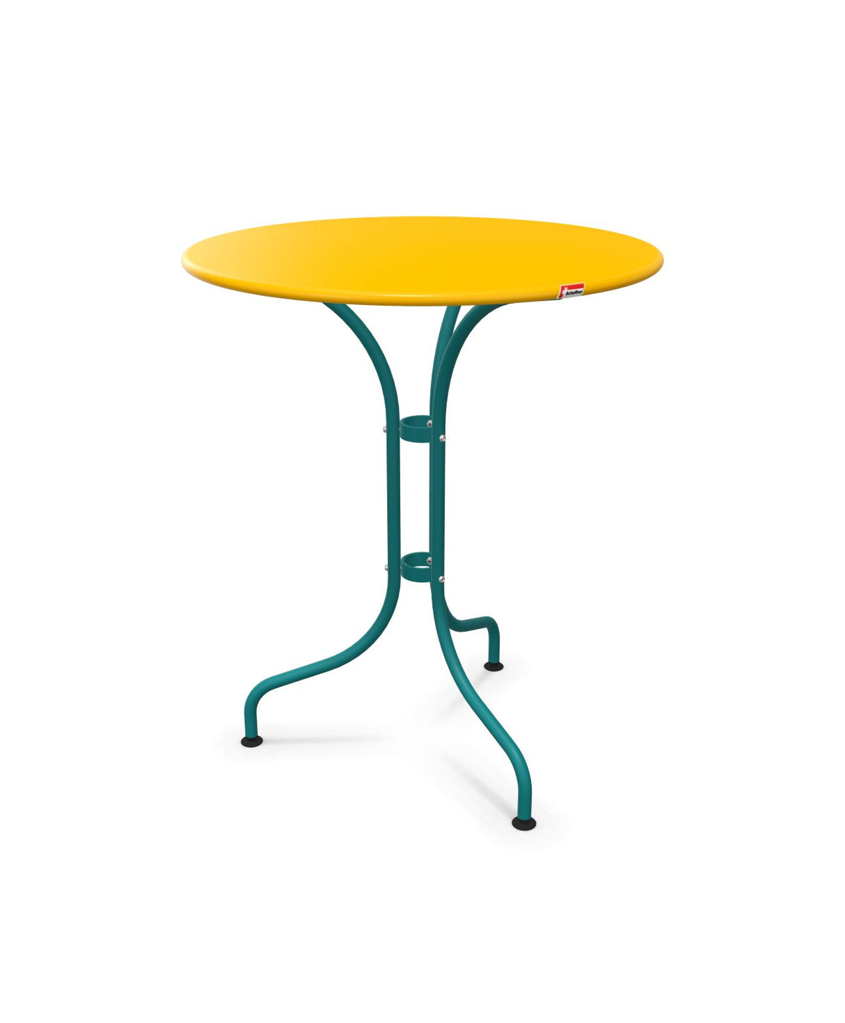 Schaffner St. Moritz Table repas rabattable Ø60cm Jaune 11 Bleu Kali 56 