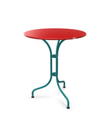 Schaffner St. Moritz Table repas rabattable Ø60cm Rouge 30 Bleu Kali 56 