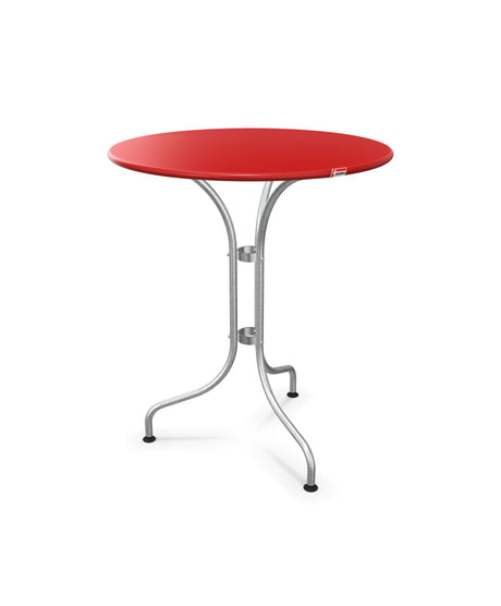 Schaffner St. Moritz Table repas rabattable Ø60cm Rouge 30 Galvanisé à chaud 02 