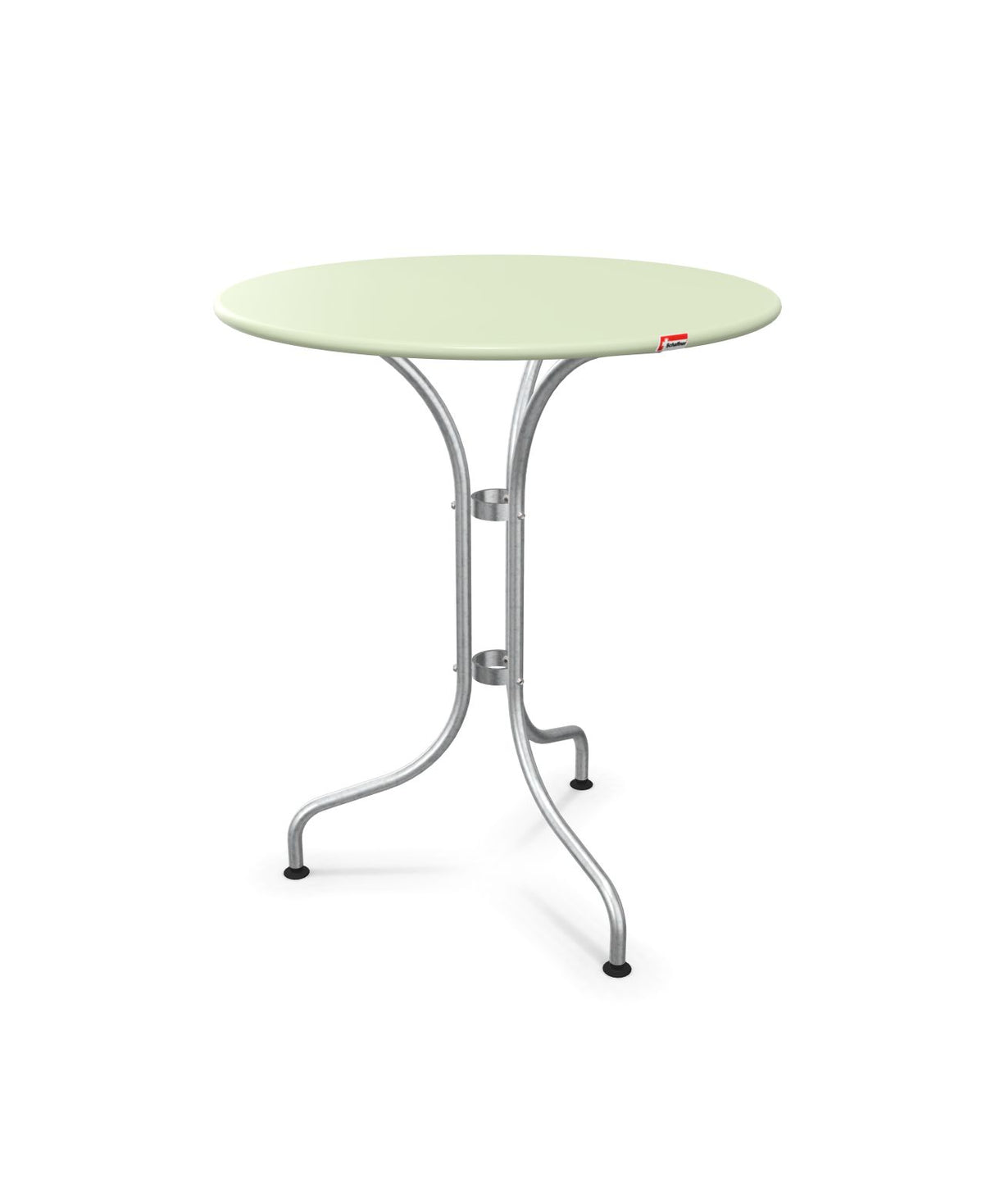 Schaffner St. Moritz Table repas rabattable Ø60cm Vert Pastel 64 Galvanisé à chaud 02 