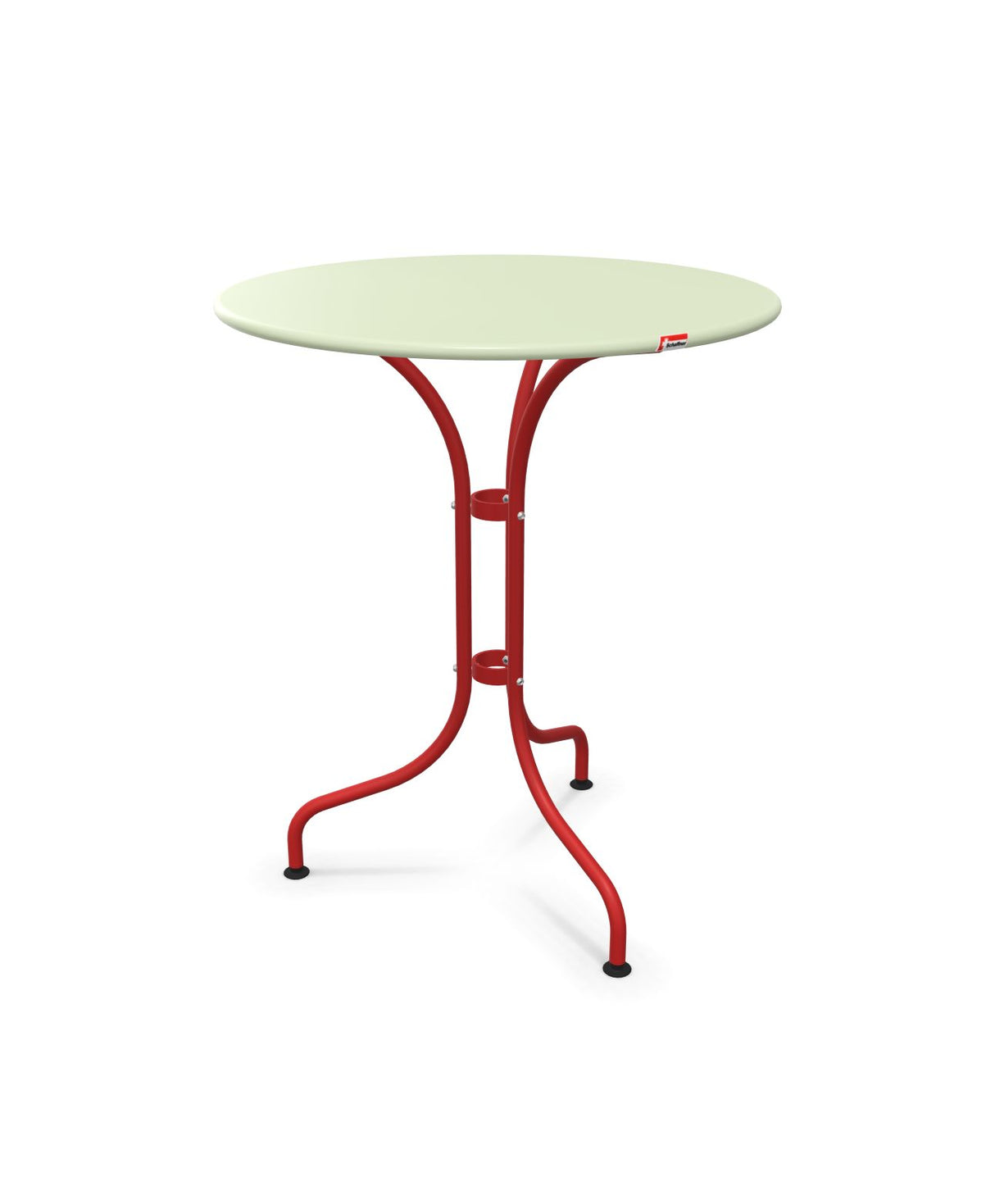 Schaffner St. Moritz Table repas rabattable Ø60cm Vert Pastel 64 Rouge 30 