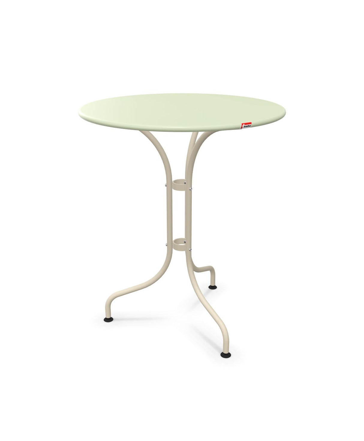 Schaffner St. Moritz Table repas rabattable Ø60cm Vert Pastel 64 Sable Pastel 15 