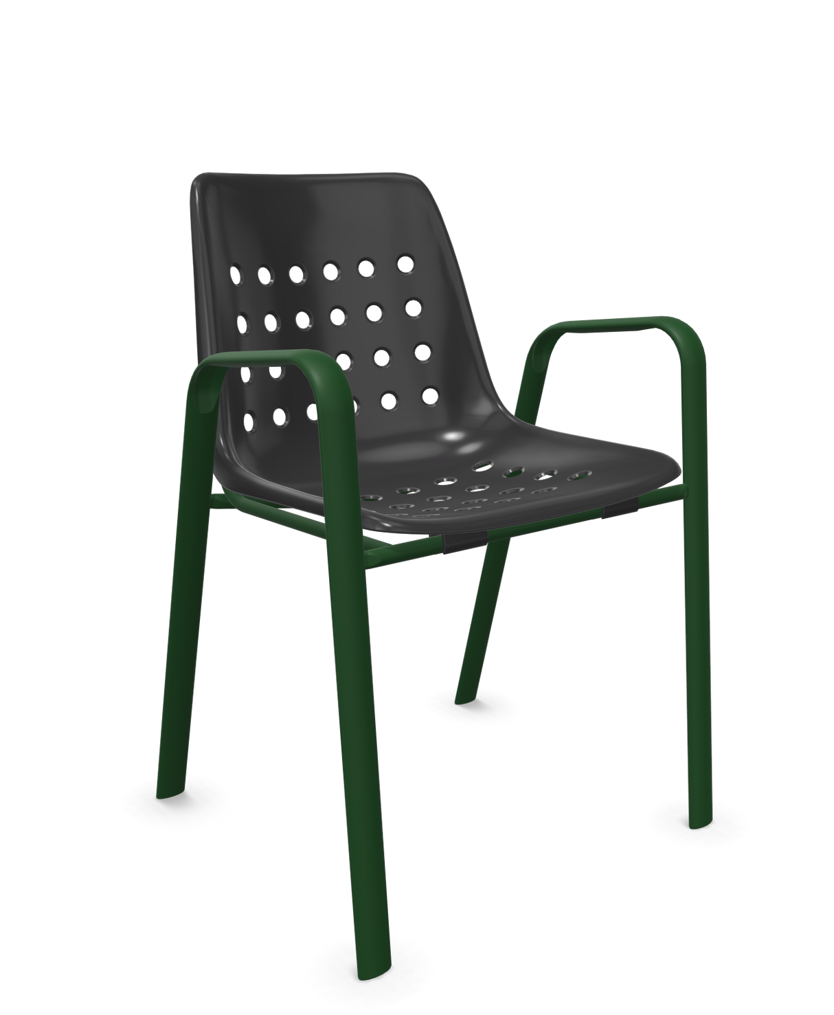 Schaffner Bermuda Fauteuil repas avec accoudoirs tubes ovales