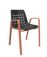 Schaffner Bermuda Fauteuil repas avec accoudoirs tubes ovales