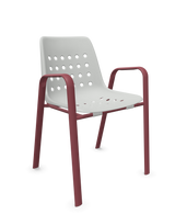 Schaffner Bermuda Fauteuil repas avec accoudoirs tubes ovales