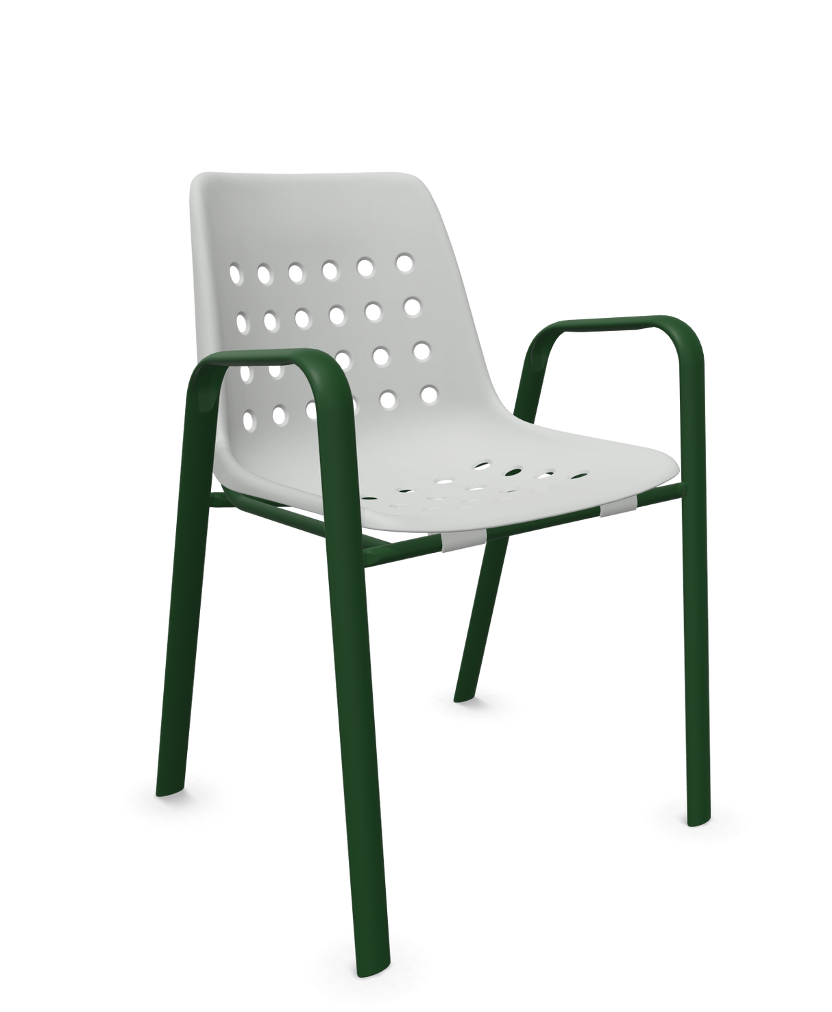 Schaffner Bermuda Fauteuil repas avec accoudoirs tubes ovales